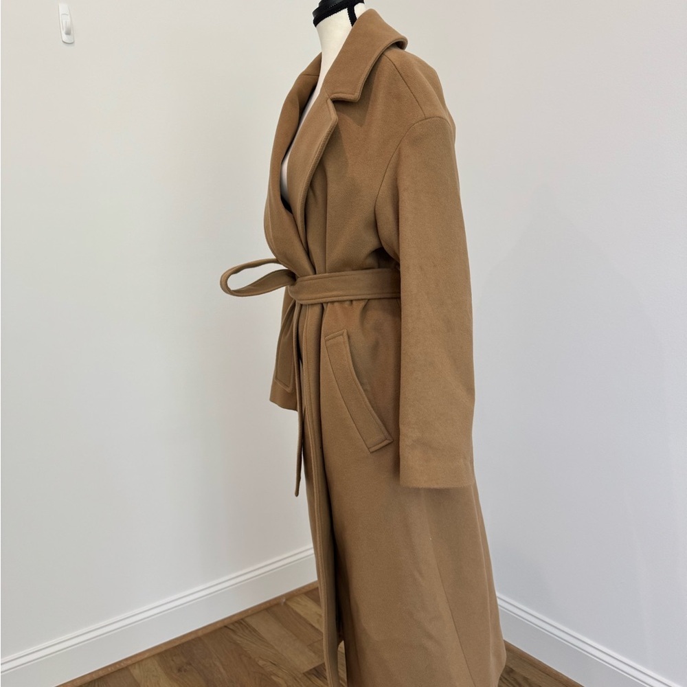 Banana Republic Camel Wool Cashmere Blend Wrap Camel Coat - Picture 2 of 12